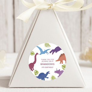 Dinosaur Schattige Dino Kind Verjaardagsfeest Ronde Sticker