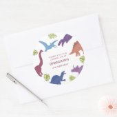 Dinosaur Schattige Dino Kind Verjaardagsfeest Ronde Sticker (Envelop)