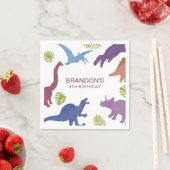 Dinosaur Schattige Dino Kind Verjaardagsfeest Servet (Insitu)