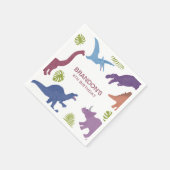 Dinosaur Schattige Dino Kind Verjaardagsfeest Servet (Hoek)