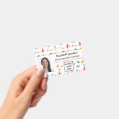 Dinosaur Schattige Fun Teacher Badge (Handheld)