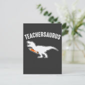 Dinosaur School Teacher Terug naar School Dino Lov Briefkaart (Staand voorkant)