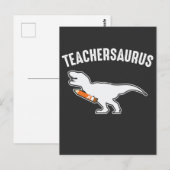 Dinosaur School Teacher Terug naar School Dino Lov Briefkaart (Voorkant / Achterkant)