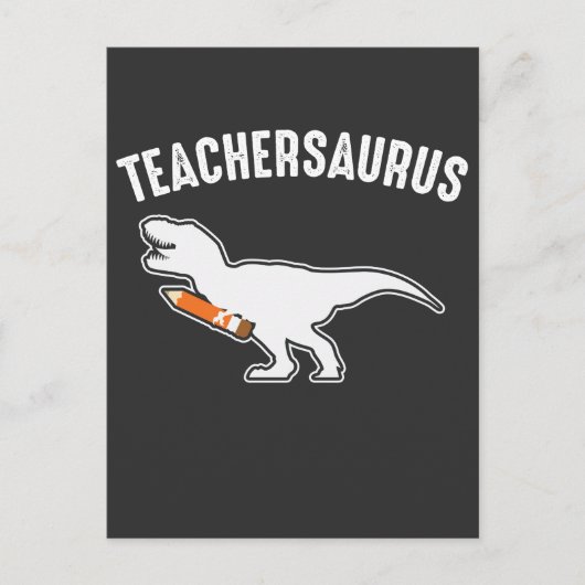 Dinosaur School Teacher Terug naar School Dino Lov Briefkaart (Voorkant)
