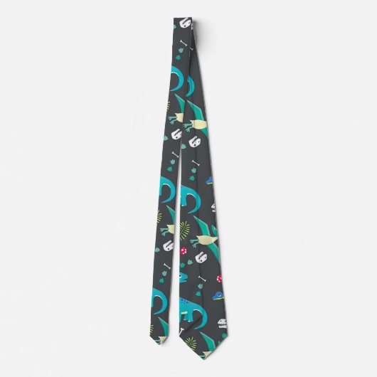 Dinosaur Seamless Pattern, Dinosaur Seamless Patte Stropdas (Achterkant)