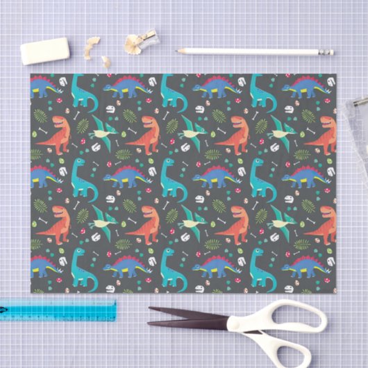 Dinosaur Seamless Pattern, Dinosaur Seamless Patte Tissuepapier (Craft)