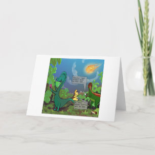 Dinosaur Selfie Funny Comic Kaart