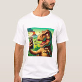 Dinosaur Selfie Shirt - Funny Dinosaur Lover Versc (Voorkant)