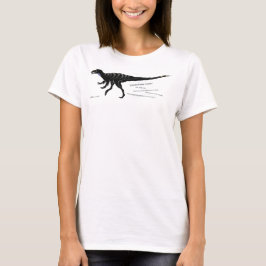 Dinosaur-Shirt, donkere bliksemschicht voor vrouwe T-shirt