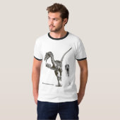 Dinosaur Shirt Stenonychosaurus Troodon Greg Paul (Voorkant volledig)