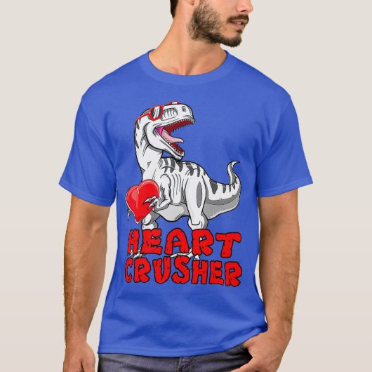 Dinosaur Shirt Valentijnsdag Heart Crusher T (Voorkant)