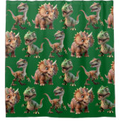 Dinosaur Shower Curtain Douchegordijn (Voorkant)