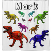 Dinosaur Shower Curtain Douchegordijn (Voorkant)