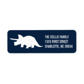 Dinosaur Silhouet retour adreslabel Etiket (Voorkant)