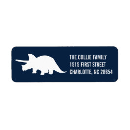 Dinosaur Silhouet retour adreslabel Etiket