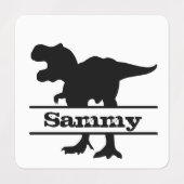 Dinosaur Silhouette Persoonlijke namen Labels (Design 1)