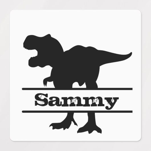 Dinosaur Silhouette Persoonlijke Names Labels (Design 1)
