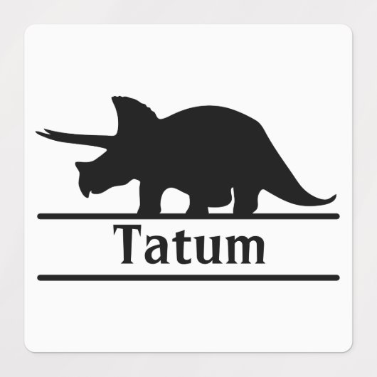 Dinosaur Silhouette Persoonlijke Names Labels (Design 2)