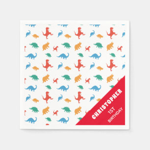 Dinosaur Silhouette Servet