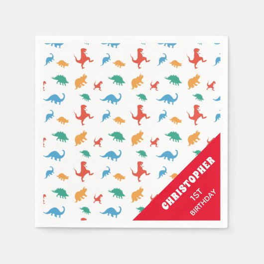 Dinosaur Silhouette Servet (Voorkant)