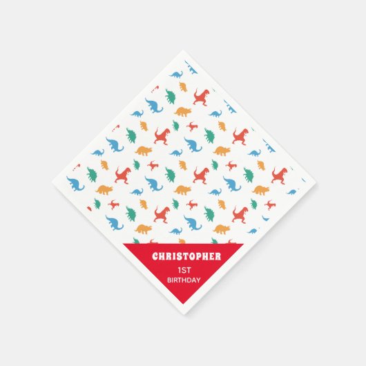 Dinosaur Silhouette Servet (Hoek)