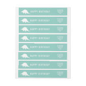 Dinosaur Silhouette Stegosaurus Adres Etiket (Vel)