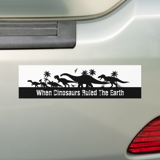 Dinosaur Silhouettes Bumpersticker (Op auto)