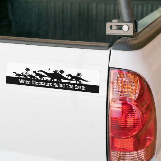 Dinosaur Silhouettes Bumpersticker (Op Truck)