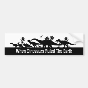 Dinosaur Silhouettes Bumpersticker