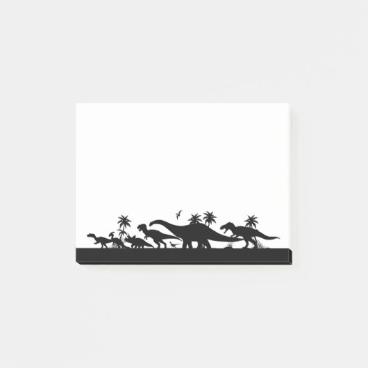 Dinosaur Silhouettes Post-it® Notes (Voorkant)