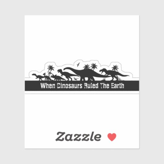 Dinosaur Silhouettes Sticker (Vel)