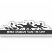 Dinosaur Silhouettes Sticker (Voorkant)