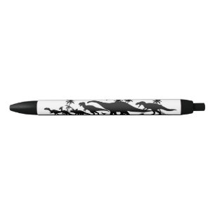 Dinosaur Silhouettes Zwarte Inkt Pen
