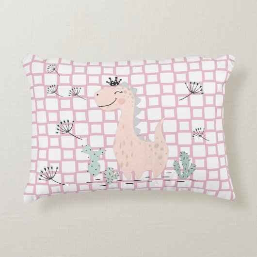 Dinosaur Simple Scandinavian Child Design Accent Kussen (Voorkant)