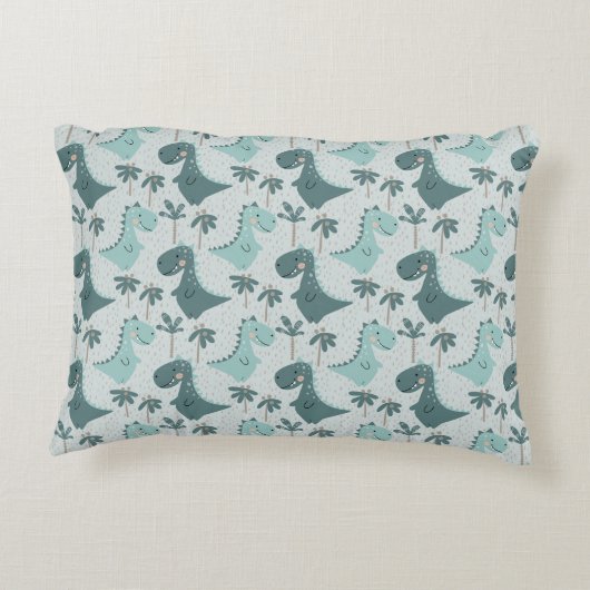 Dinosaur Simple Scandinavian Child Design Accent Kussen (Achterkant)