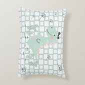 Dinosaur Simple Scandinavian Child Design Accent Kussen (Achterkant (Verticaal))