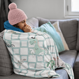 Dinosaur Simple Scandinavian Child Design Fleece Deken