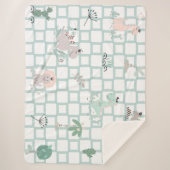 Dinosaur Simple Scandinavian Child Design Sherpa Deken (Voorkant)