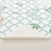 Dinosaur Simple Scandinavian Child Design Sherpa Deken (3/4)