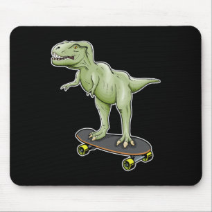 Dinosaur Skateboarden T-rex Dino Dinosaurus  Muismat