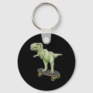 Dinosaur Skateboarden T-rex Dino Dinosaurus  Sleutelhanger