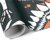 Dinosaur skelet.  grijppatroon cadeaupapier (Rol Hoek)