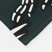 Dinosaur skelet. grijppatroon fleece deken (Hoek)
