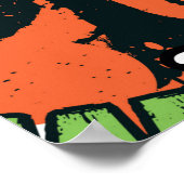 Dinosaur skelet.  grijppatroon poster (Hoek)