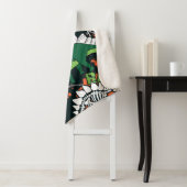 Dinosaur skelet.  grijppatroon sherpa deken (In situ)