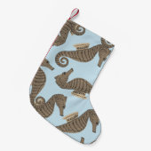 Dinosaur skelet, grunge naadloos patroon. kleine kerstsok (Voorkant (Hangend))