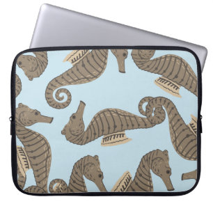 Dinosaur skelet, grunge naadloos patroon. laptop sleeve