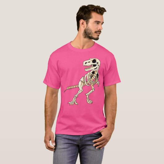 Dinosaur Skelet T Rex Dino Fossil Paleontology K T-shirt (Voorkant volledig)