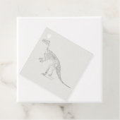 Dinosaur Skeleton Art Bedankjes Labels (In situ)