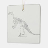 Dinosaur Skeleton Art Keramisch Ornament (Links)